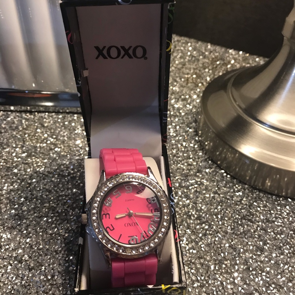 XOXO Rubber pink watch